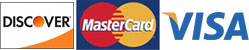 Discover, Mastercard, Visa Cards Logo